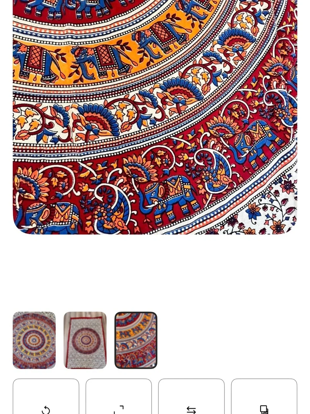 Bohemian Red & Multicolor Mandala Wall Tapestry